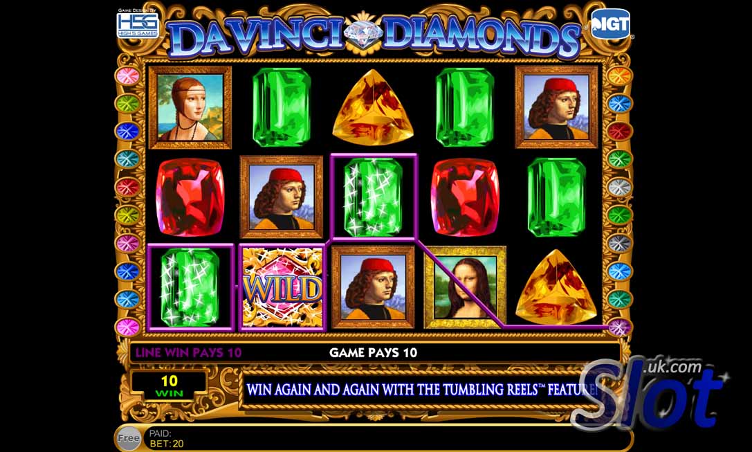 Da Vinci Diamonds Slot Freeplay