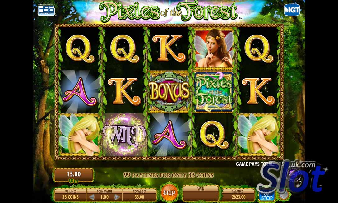 Pixies of the Forest Slot Paytable