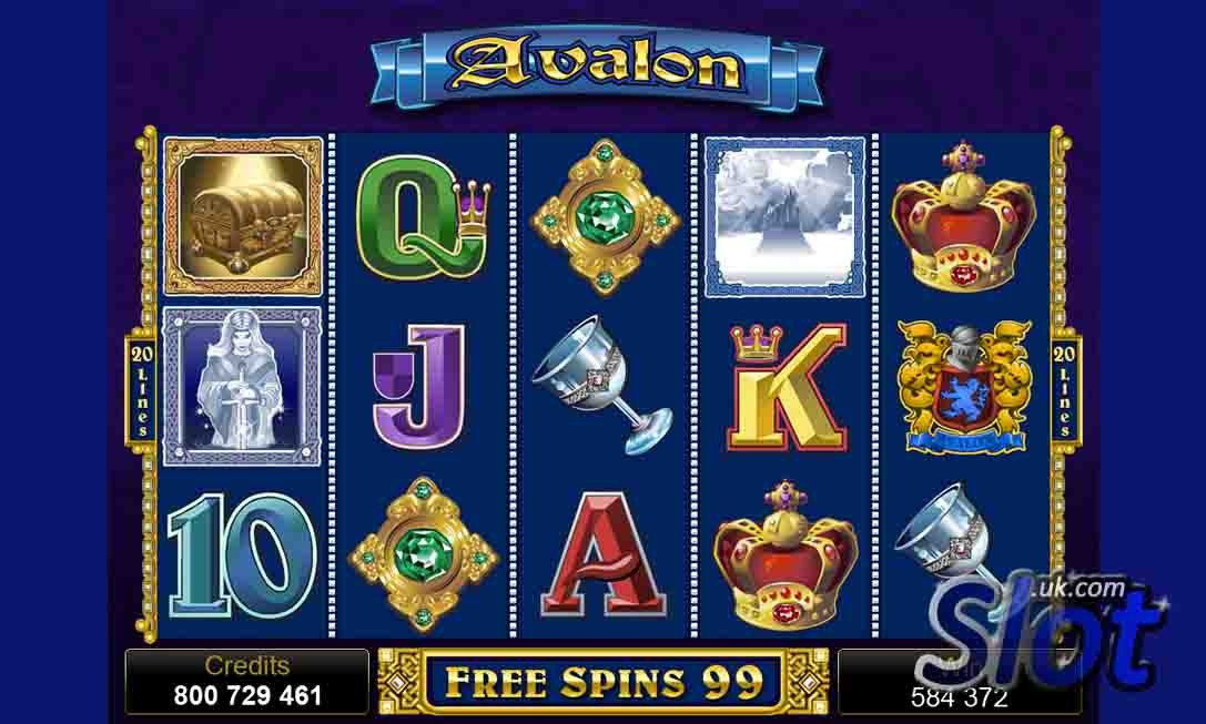 Avalon Slot Paytable