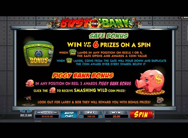 Bust the Bank Slot Bonus