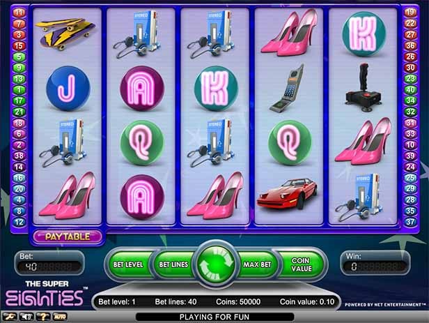 The Super Eighties Slot Freeplay