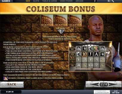 Gladiator Slot Bonus