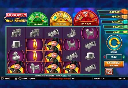 Monopoly Mega Movers Slot Freeplay