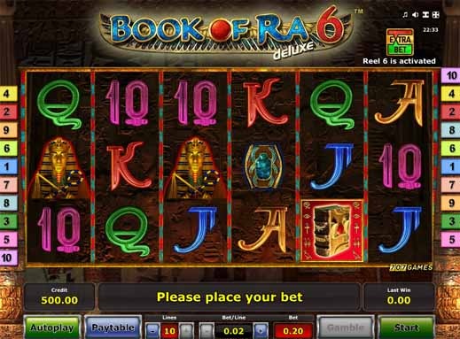 Book of Ra 6 Deluxe Slot Reels