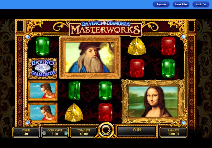 Da Vinci Diamonds Masterworks Slot Freeplay