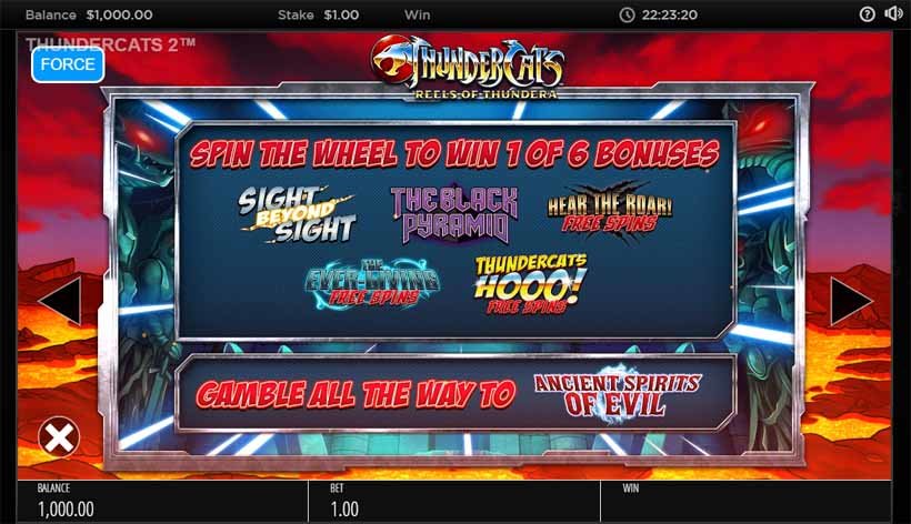 Thundercats Reels of Thundera Slot Bonus