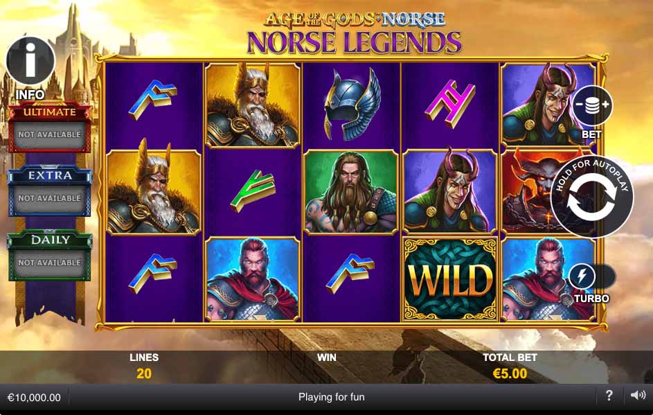 Age of the Gods Norse: Norse Legends Slot Game Reels