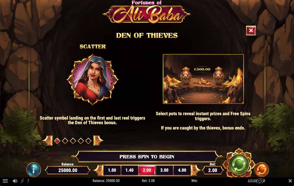 Fortunes of Ali Baba Slot Bonus