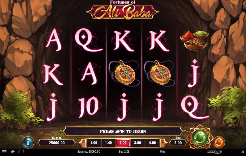 Fortunes of Ali Baba Slot Game Reels