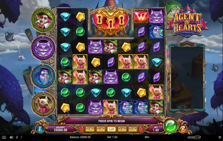 Agent of Hearts Slot Game Reels