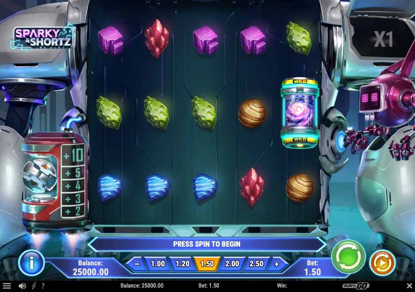 Sparky and Shortz Slot Reels