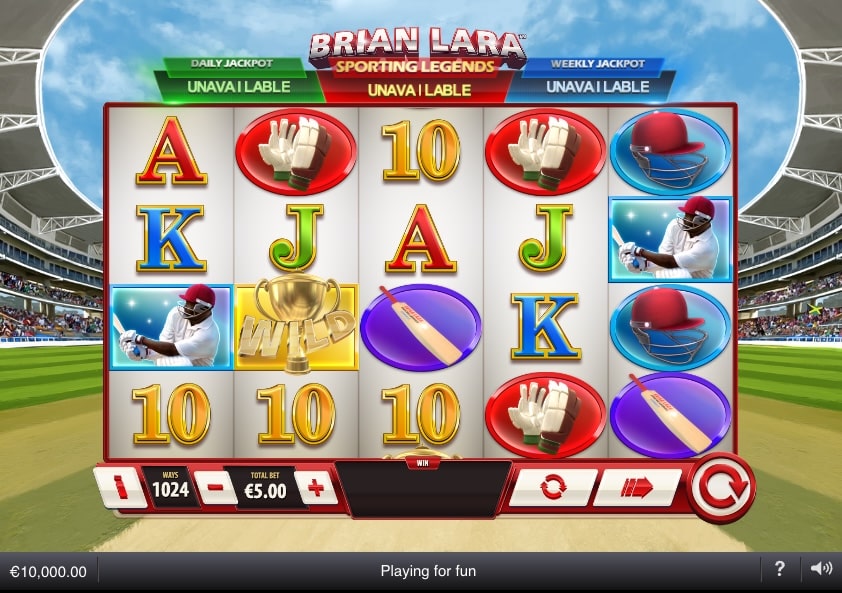 Brian Lara Sporting Legends Slot Game Freeplay