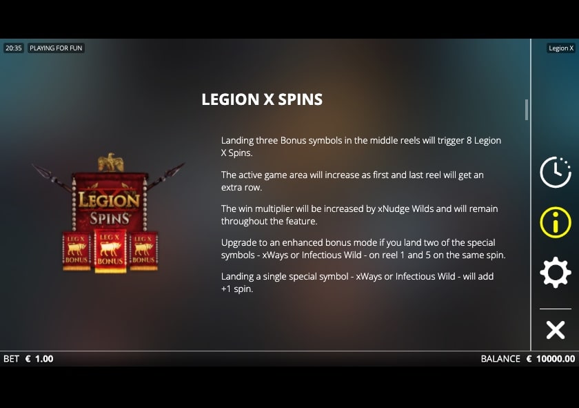 Legion X Slot Bonus