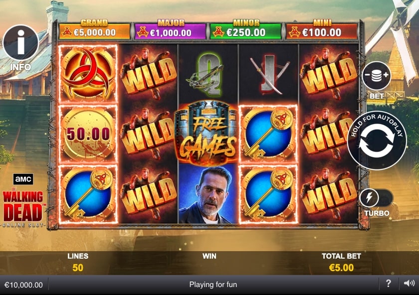 The Walking Dead slot freeplay