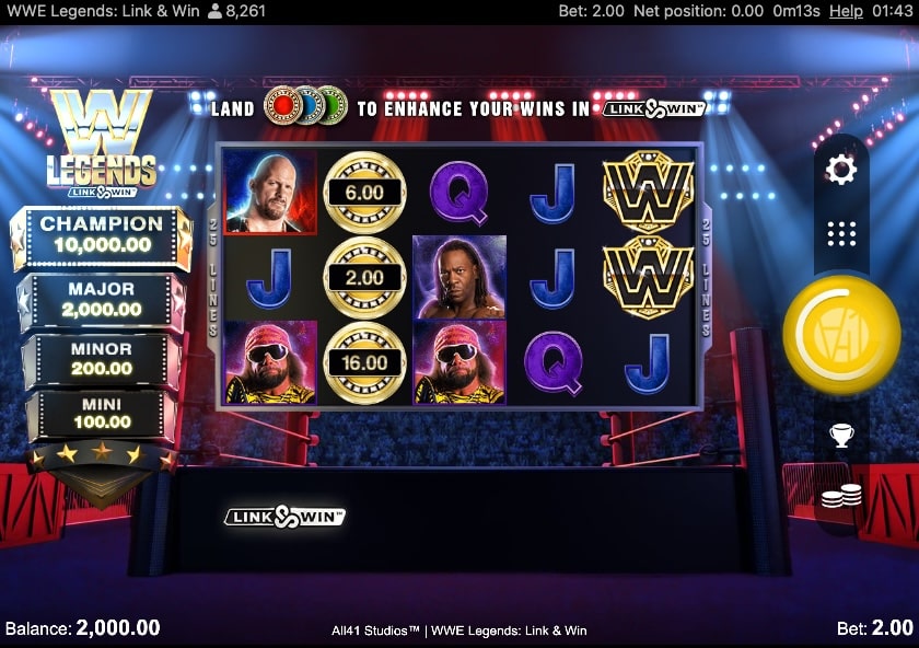 WWE Legends Link and Win Slot Freeplay