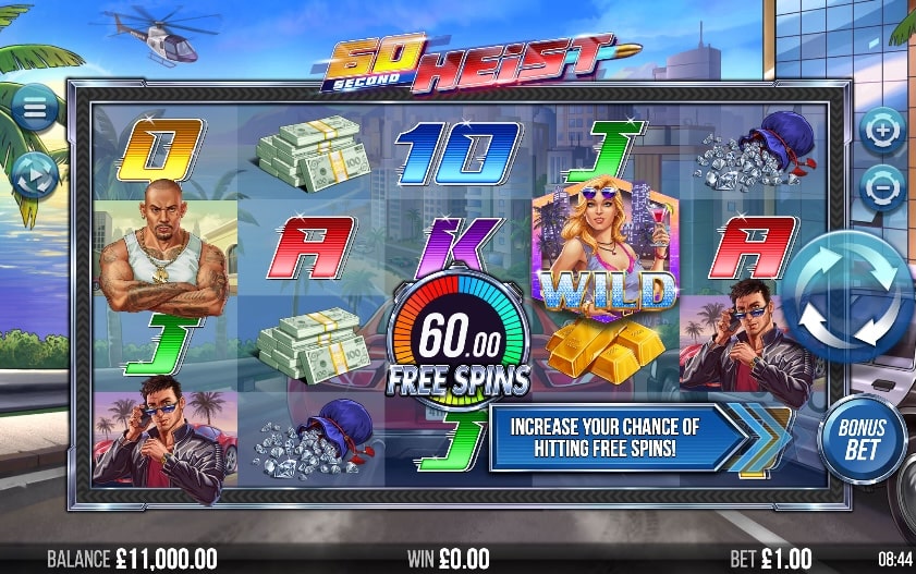 60 Second Heist Slot Freeplay