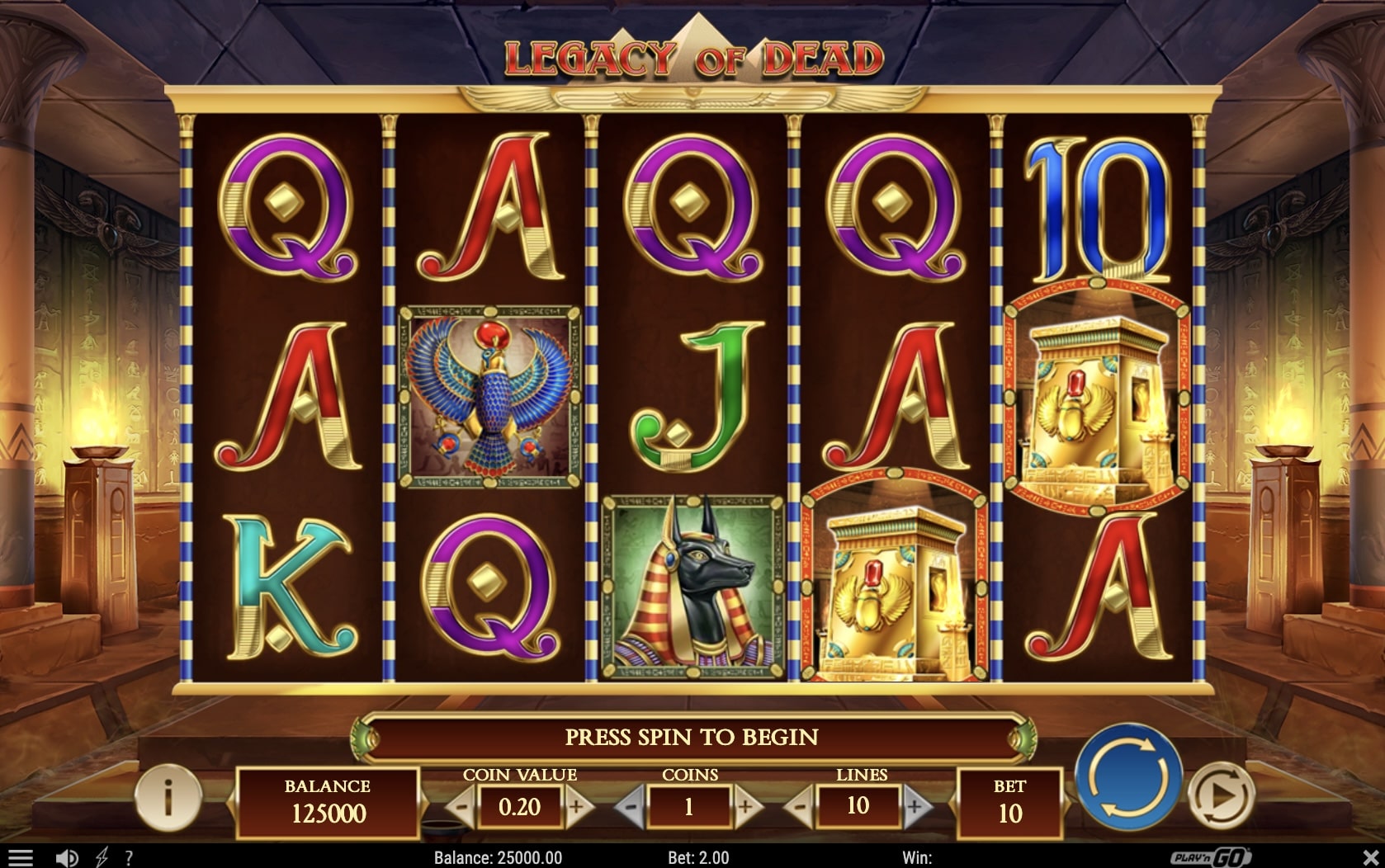 Legacy of Dead Slot Freeplay