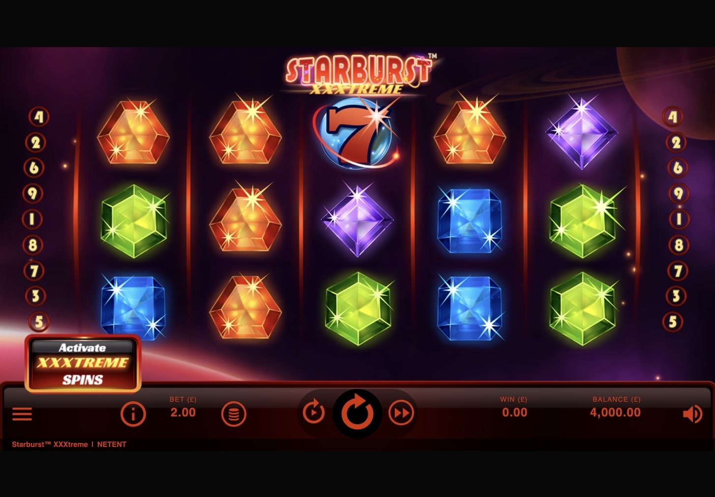 Starburst XXXtreme Slot Freeplay