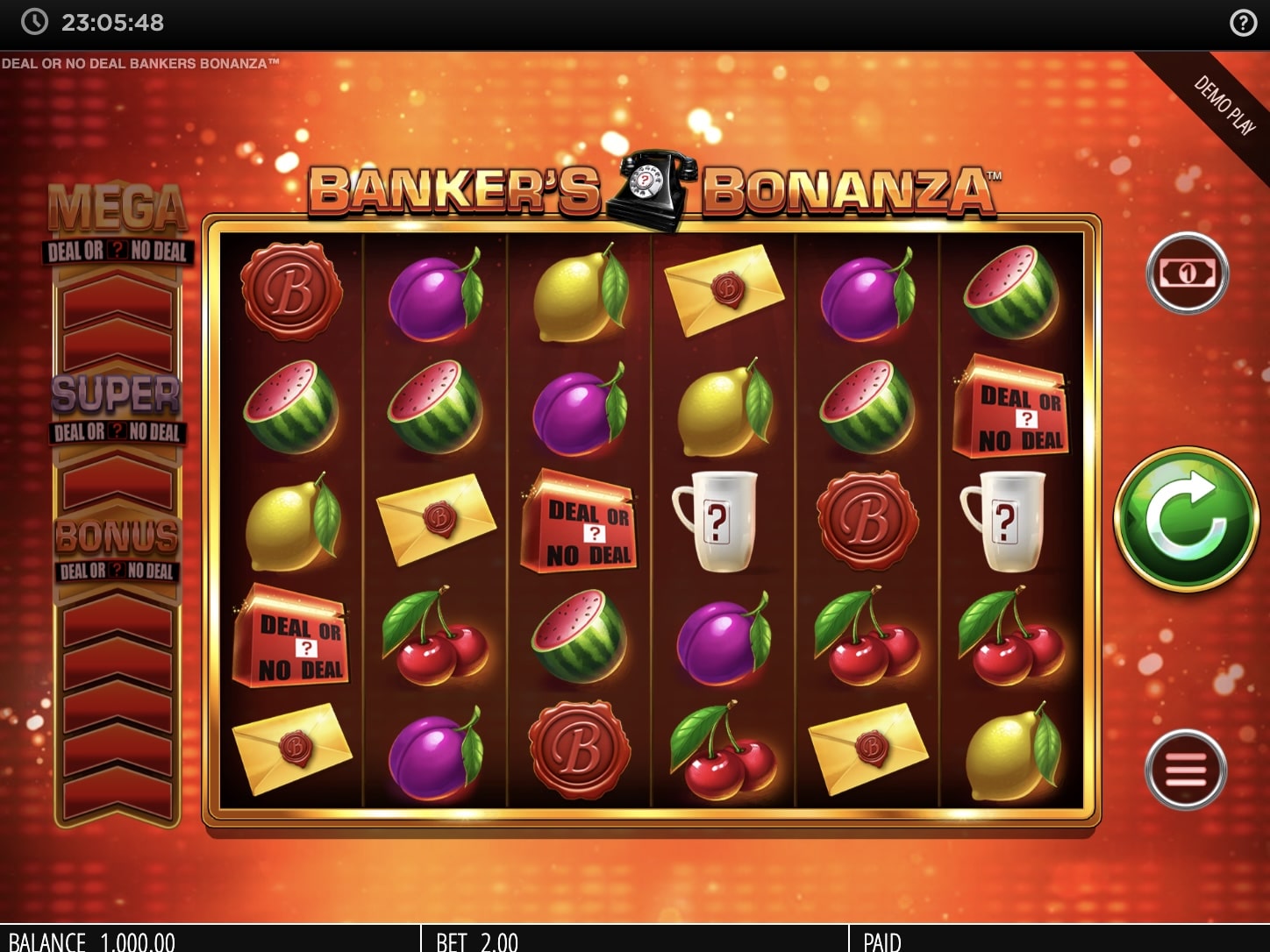 Deal or No Deal: Banker's Bonanza Slot Freeplay