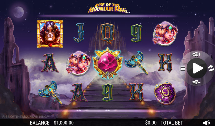 Rise of the Mountain King Slot Reels