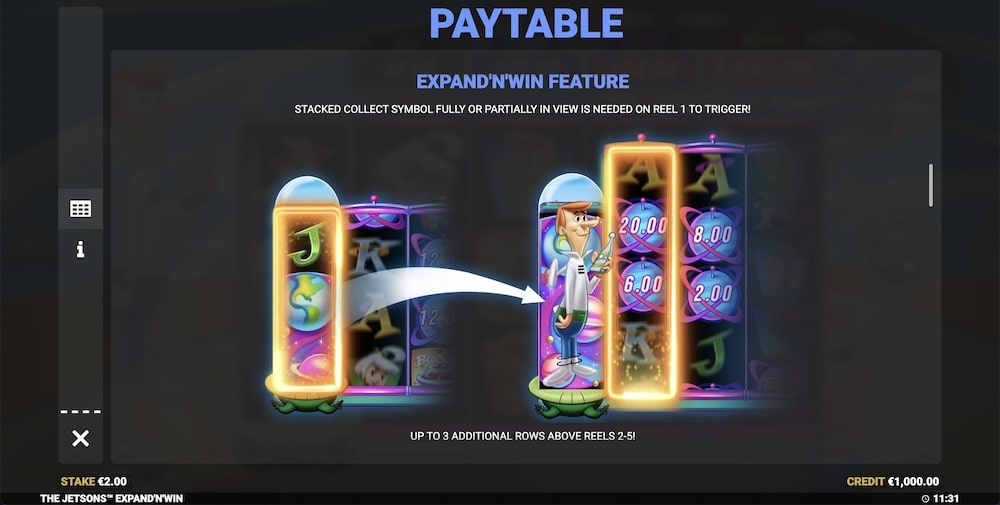 The Jetsons Slot Game Expand n Win Feature