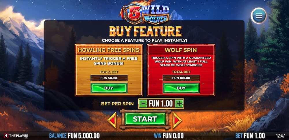 5 Wild Wolves Slot Game