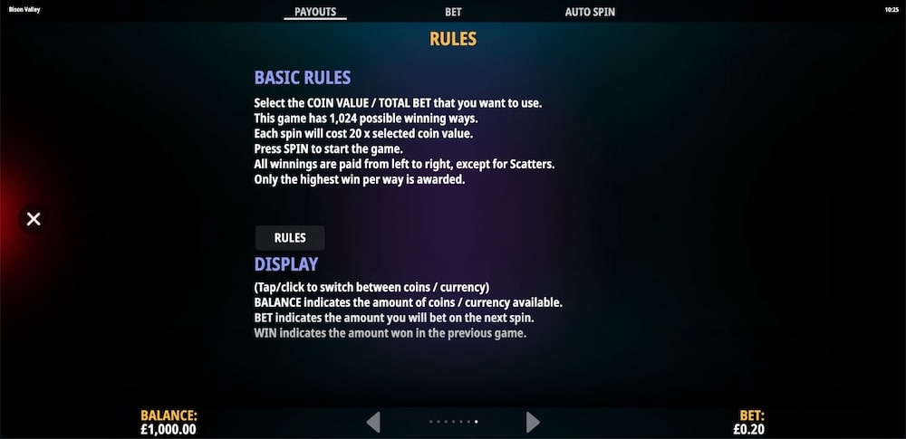 Bison Valley Slot Game