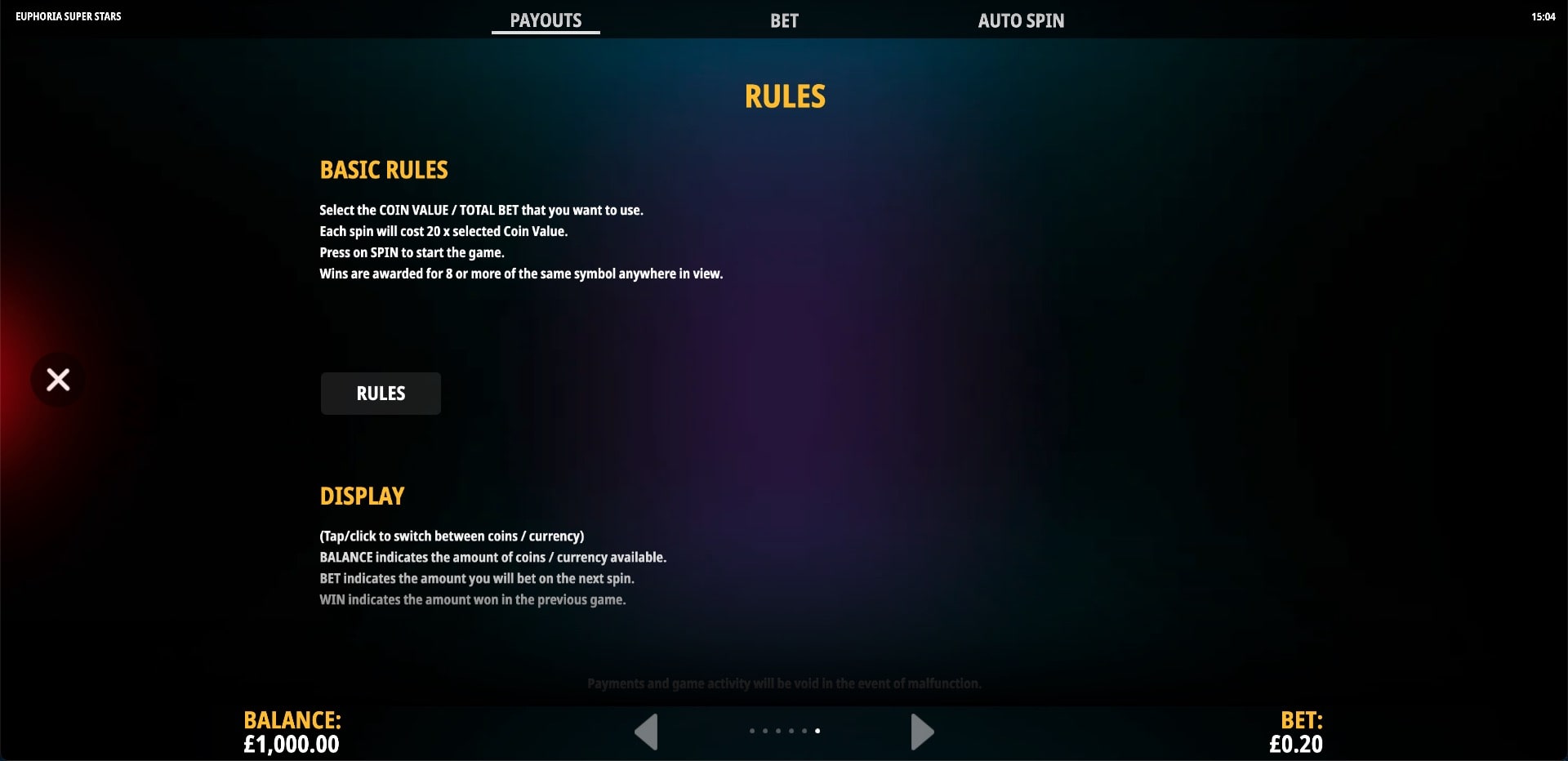 Euphoria Super Stars Slot Game