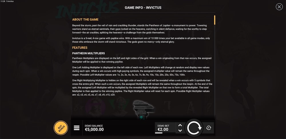 Invictus™ Slot Game