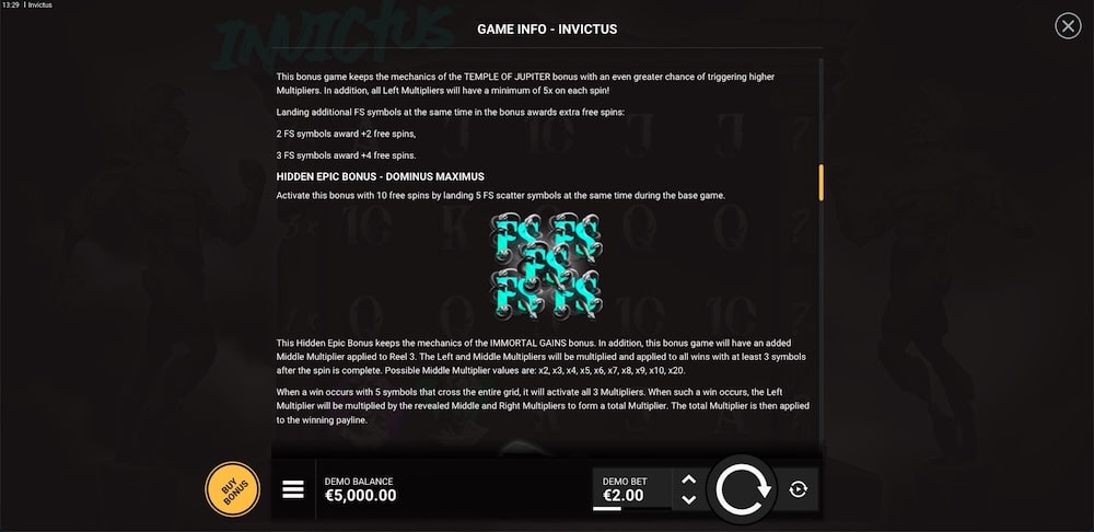 Invictus™ Slot Game