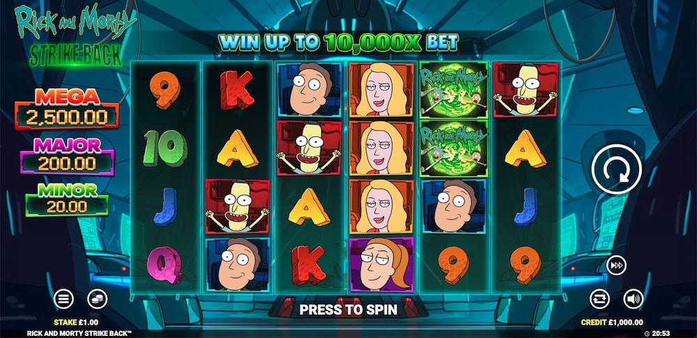 Rick and Morty Strike Back Slot Game