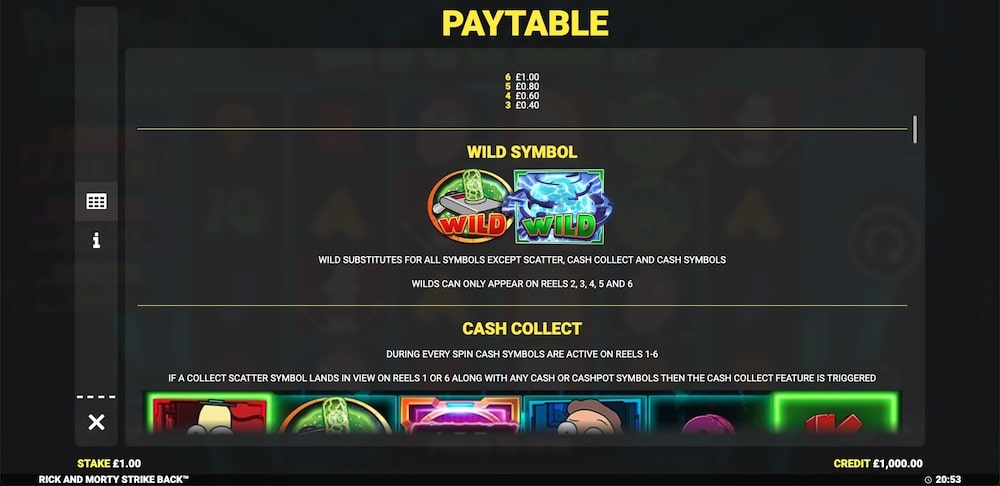 Rick and Morty Strike Back Slot Game