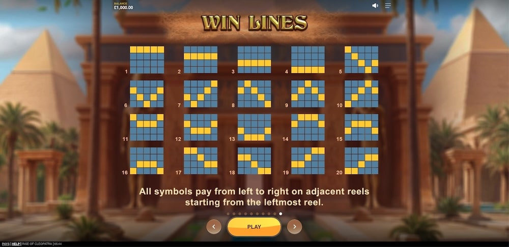 Rise of Cleopatra Slot Game