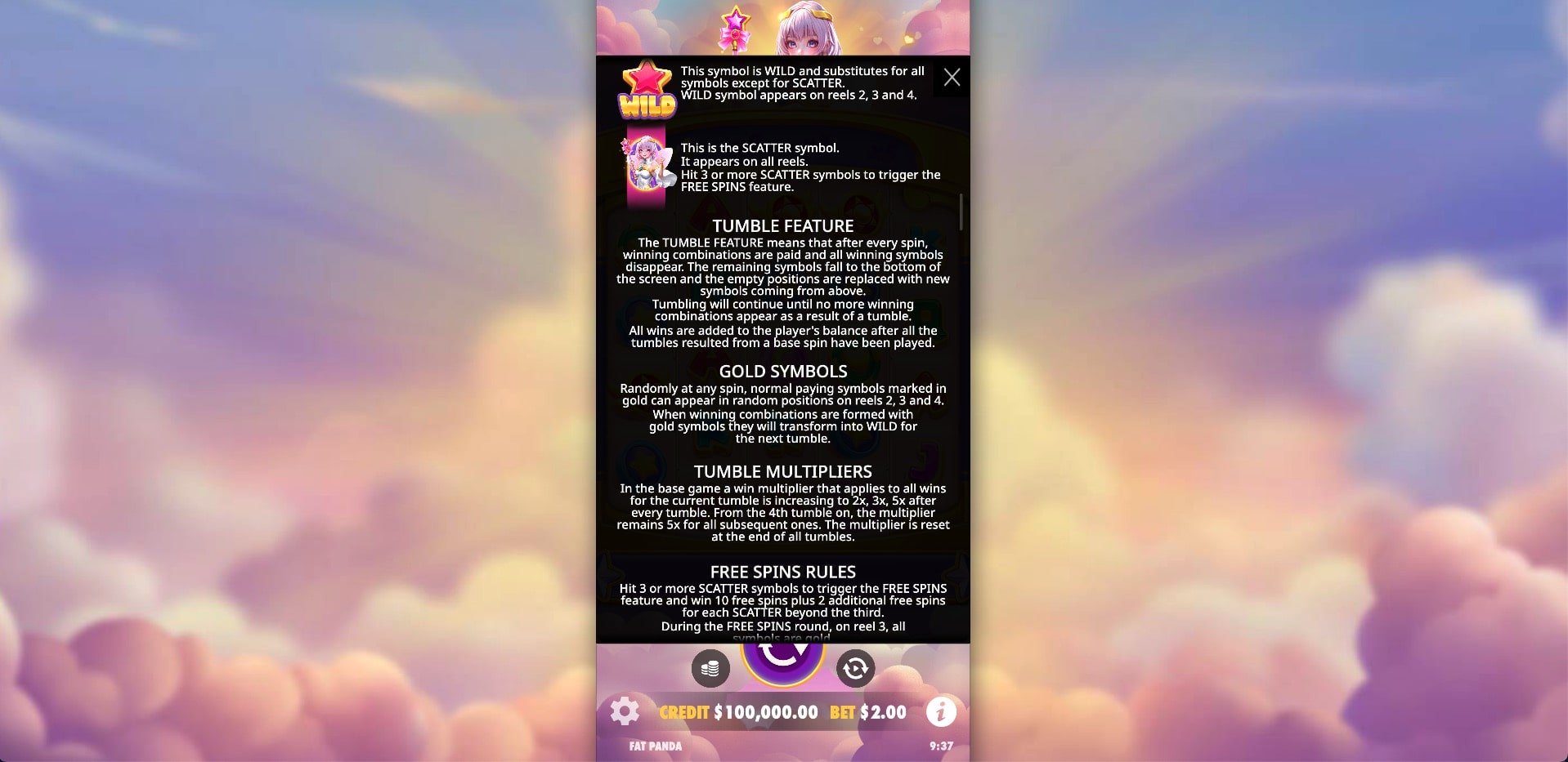 Starlight Wins Slot Game