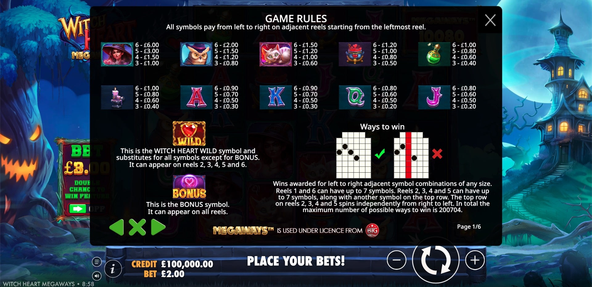 Witch Heart Megaways™ Slot Game