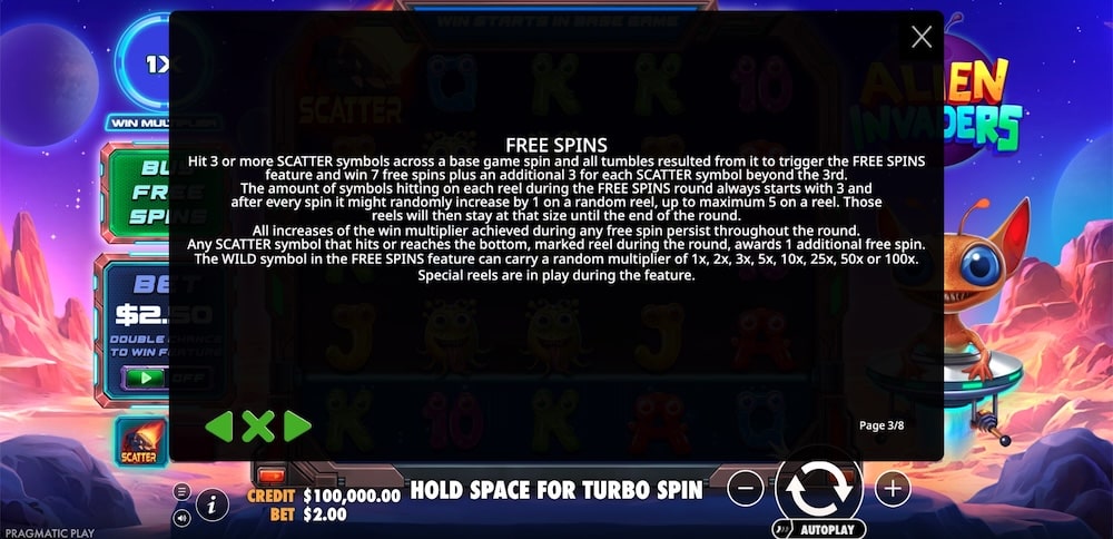 Alien Invaders Slot Game