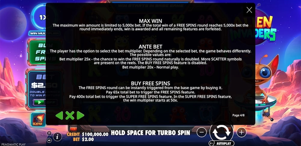 Alien Invaders Slot Game