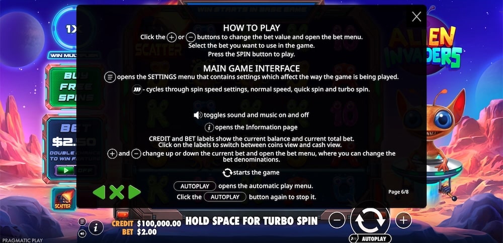 Alien Invaders Slot Game