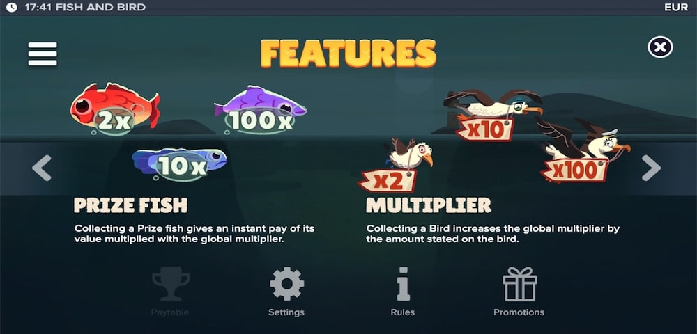 Fish and Bird Slot Game