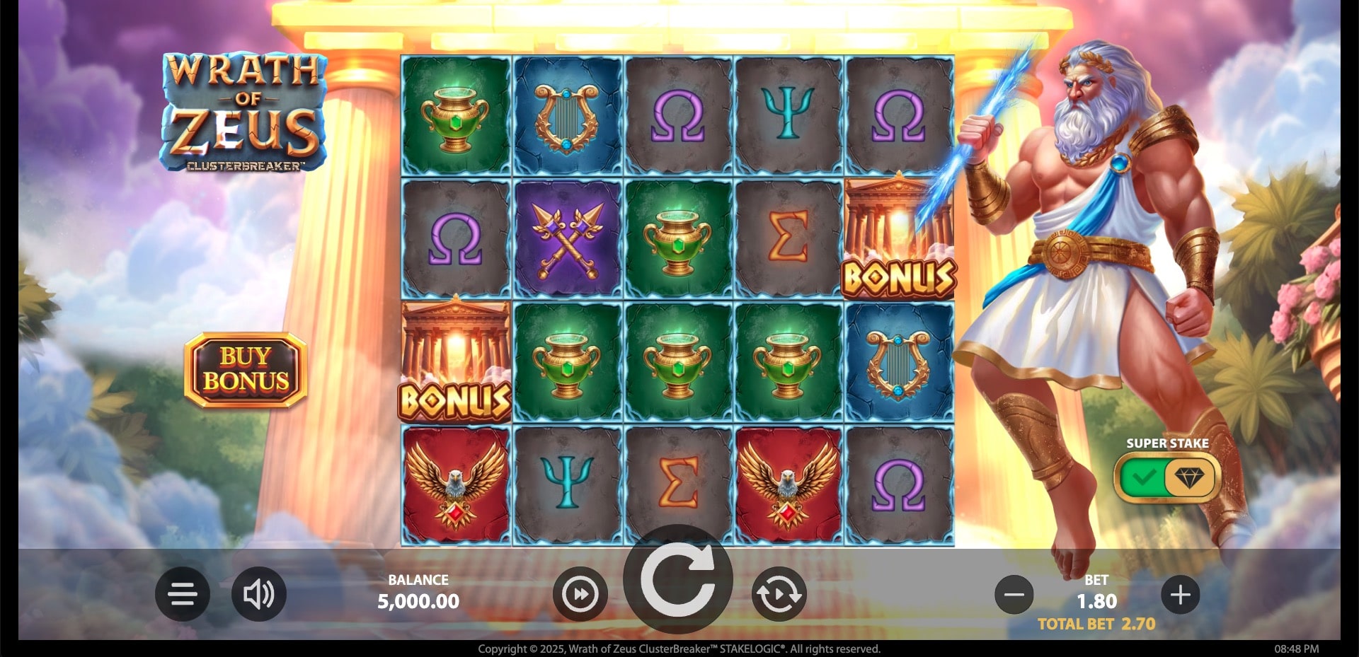 Wrath of Zeus Clusterbreaker™ Slot Game