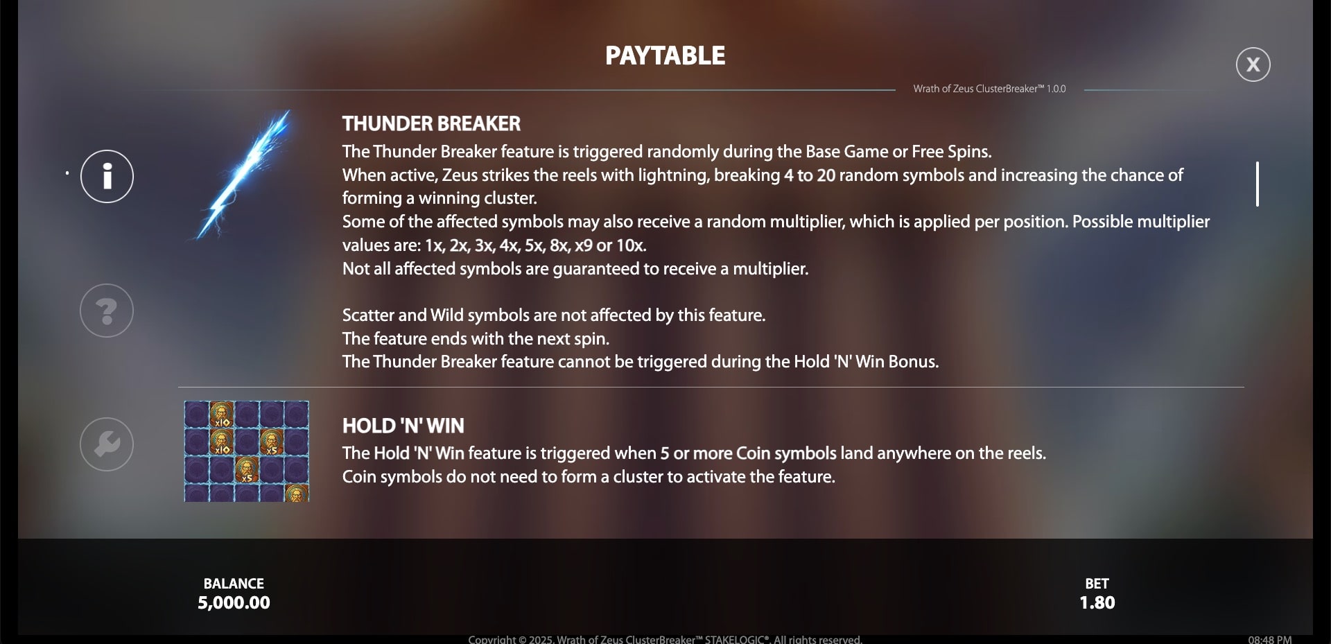 Wrath of Zeus Clusterbreaker™ Slot Game