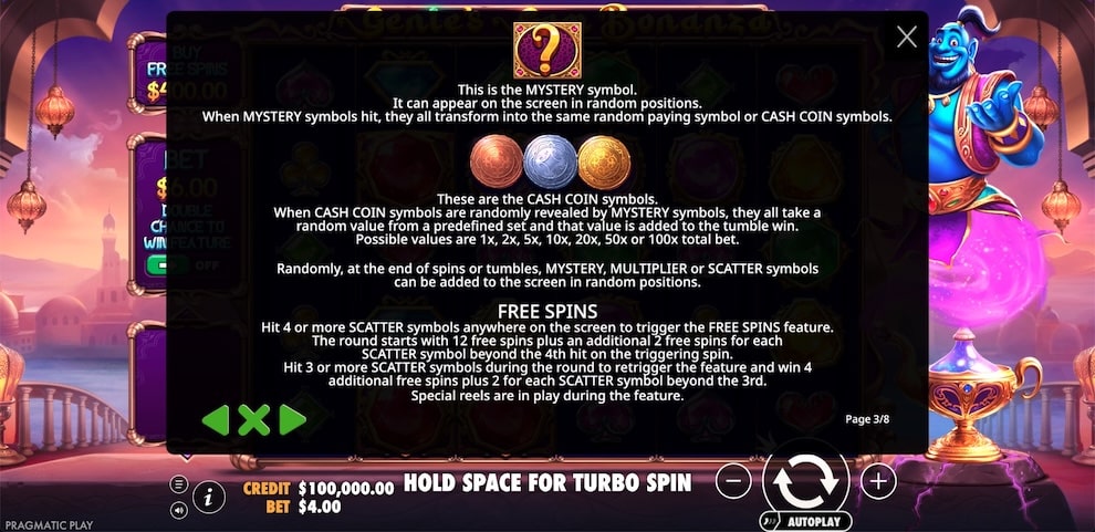 Genie’s Gem Bonanza Slot Oyunu