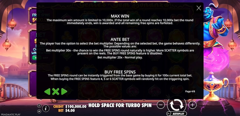 Genie’s Gem Bonanza Slot Oyunu