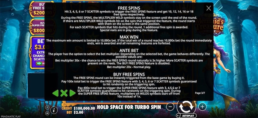 Mermaid’s Treasure Trove Slot Game